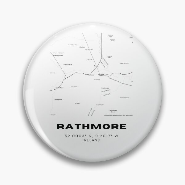 Item preview, Rathmore Ireland Map – Minimalist Black & White Travel Print designed and sold by RM-Journey.