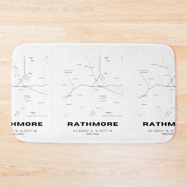 Item preview, Rathmore Ireland Map – Minimalist Black & White Travel Print designed and sold by RM-Journey.
