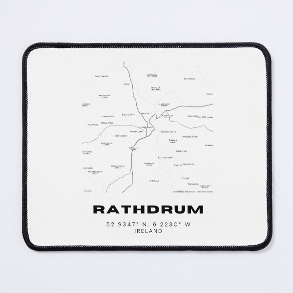 Item preview, Rathdrum Ireland Map – Minimalist Wicklow Town Print designed and sold by RM-Journey.