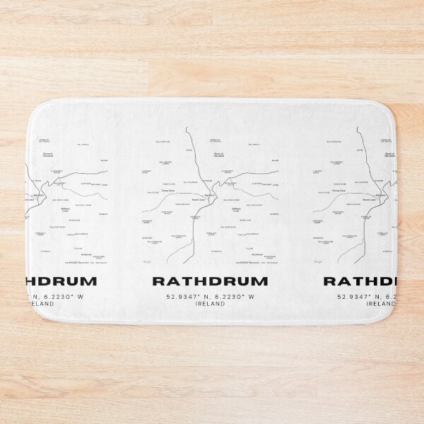 Item preview, Rathdrum Ireland Map – Minimalist Wicklow Town Print designed and sold by RM-Journey.