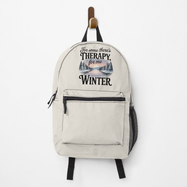 Item preview, For Some There’s Therapy For Me There’s Winter – Cozy Seasonal Quote designed and sold by Jollys-ArtShop.