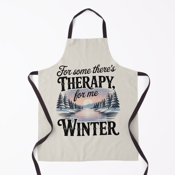 Item preview, For Some There’s Therapy For Me There’s Winter – Cozy Seasonal Quote designed and sold by Jollys-ArtShop.