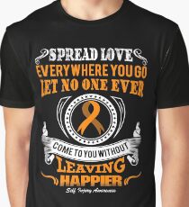 Spread Love Everywhere You Go! Self Injury Awareness Graphic T-Shirt