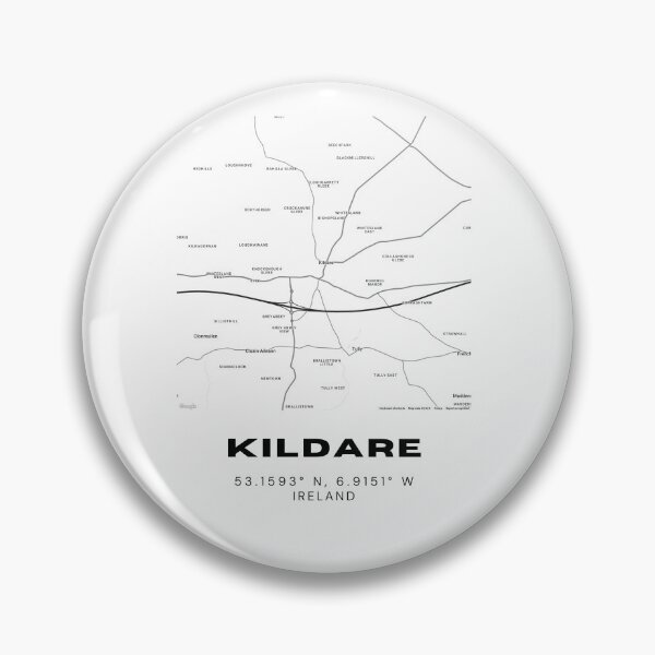 Item preview, Kildare Town Map – Minimalist Black & White Irish Poster designed and sold by RM-Journey.