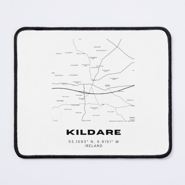 Item preview, Kildare Town Map – Minimalist Black & White Irish Poster designed and sold by RM-Journey.
