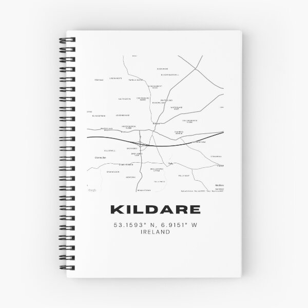 Item preview, Kildare Town Map – Minimalist Black & White Irish Poster designed and sold by RM-Journey.