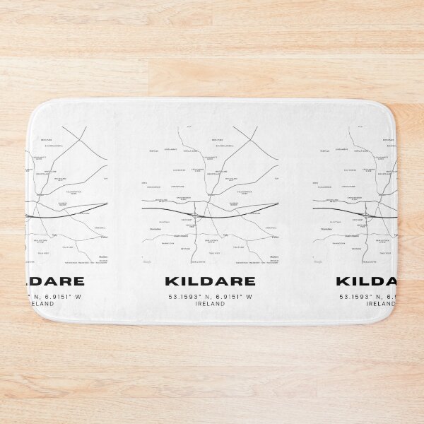 Item preview, Kildare Town Map – Minimalist Black & White Irish Poster designed and sold by RM-Journey.