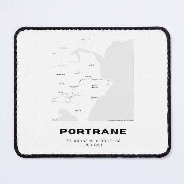 Item preview, Portrane Ireland Map – Minimalist Black & White Travel Poster designed and sold by RM-Journey.