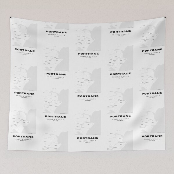 Item preview, Portrane Ireland Map – Minimalist Black & White Travel Poster designed and sold by RM-Journey.