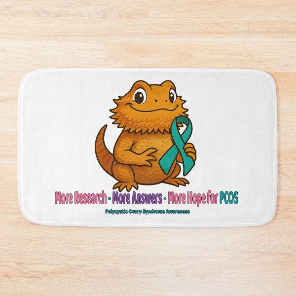 Item preview, PCOS Awareness Ribbon Bearded Dragon designed and sold by Strange Comforts.