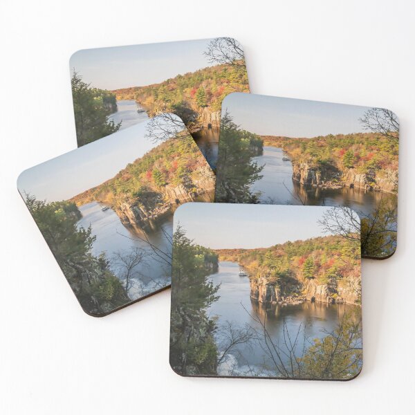 Item preview, Angle Rock in the St. Croix River at Interstate State Park, with Taylors Falls Queen Riverboat at Dock designed and sold by LINDA MCKUSICK.