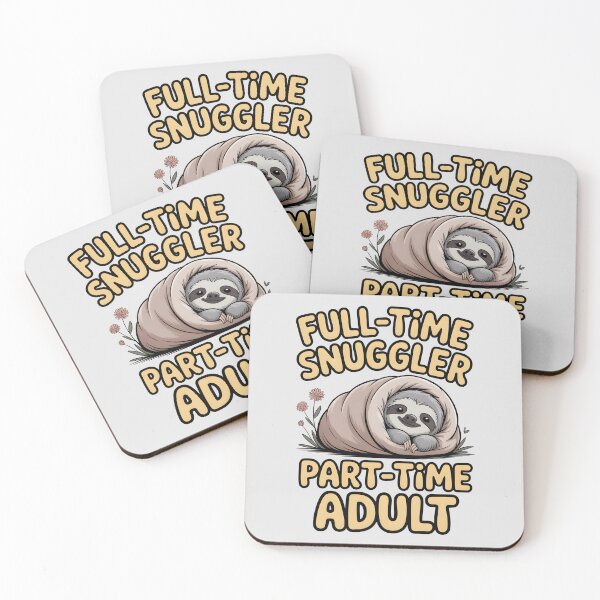 Item preview, Full-Time Snuggler Part-Time Adult – Funny Winter Sloth designed and sold by Jollys-ArtShop.