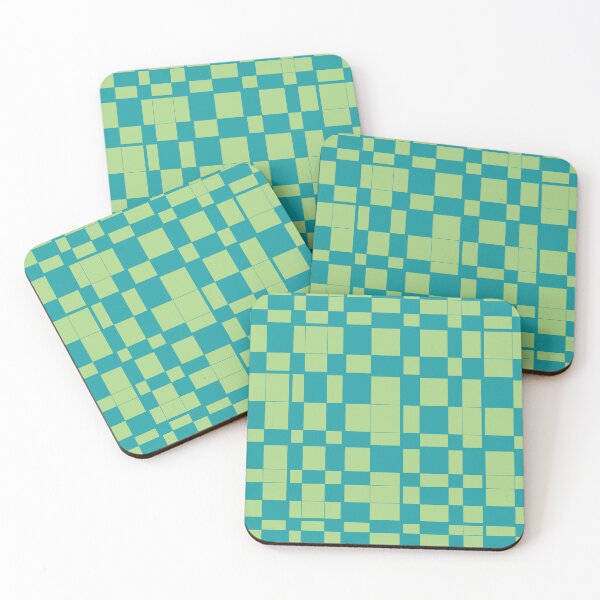 Item preview, Irregular Checkered Pattern Design | Green and Blue designed and sold by LaChroma x Zaphyria.