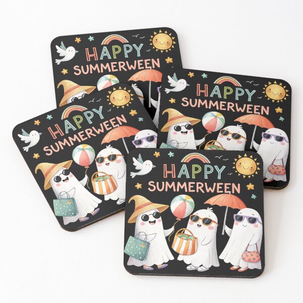 Item preview, happy summerween funny three ghosts designed and sold by GogoGrove.
