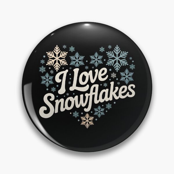 Item preview, I Love Snowflakes – Winter Heart Design designed and sold by Jollys-ArtShop.