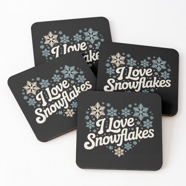 Item preview, I Love Snowflakes – Winter Heart Design designed and sold by Jollys-ArtShop.