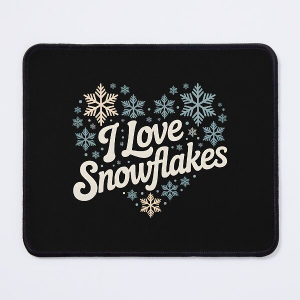 Item preview, I Love Snowflakes – Winter Heart Design designed and sold by Jollys-ArtShop.