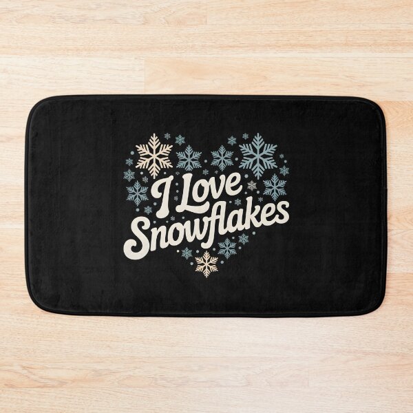 Item preview, I Love Snowflakes – Winter Heart Design designed and sold by Jollys-ArtShop.