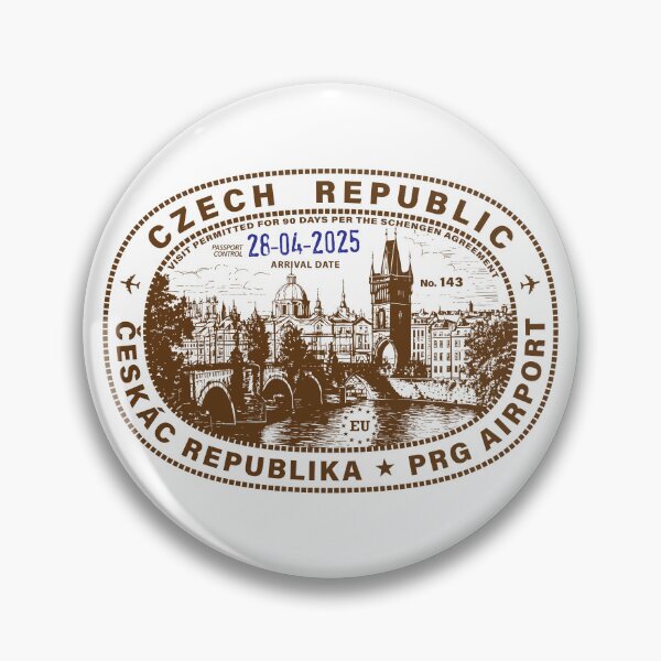 Item preview, Passport Stamp - Prague, Czech Republic (in English) designed and sold by travelwitheric.