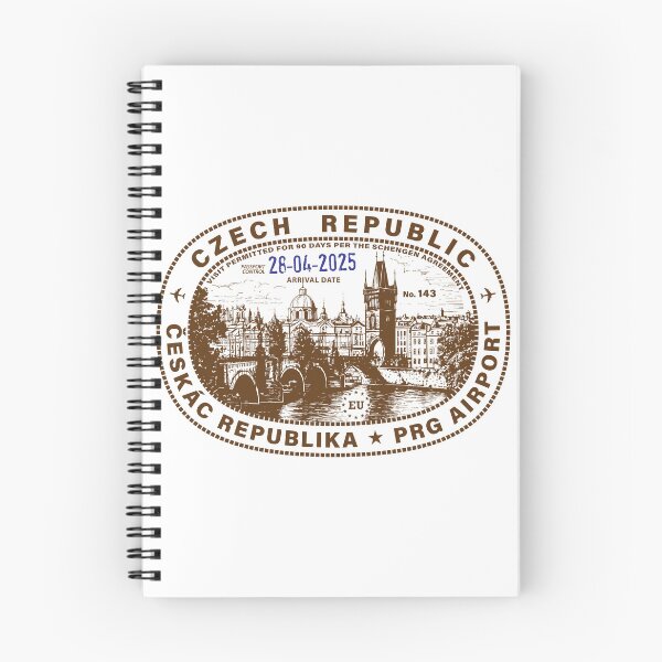 Item preview, Passport Stamp - Prague, Czech Republic (in English) designed and sold by travelwitheric.