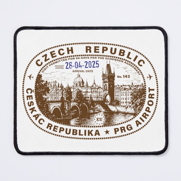 Item preview, Passport Stamp - Prague, Czech Republic (in English) designed and sold by travelwitheric.