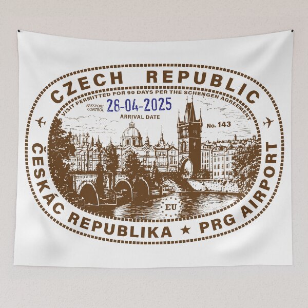 Item preview, Passport Stamp - Prague, Czech Republic (in English) designed and sold by travelwitheric.