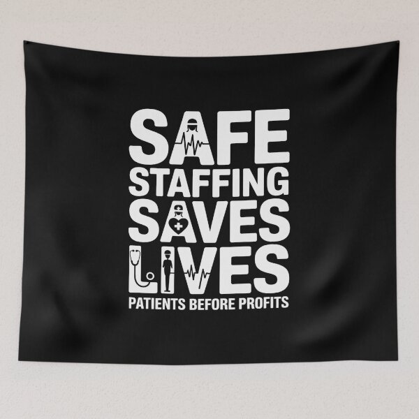 Item preview, Safe Staffing Saves Lives Nurses March Nurse Strike Support T-Shirt designed and sold by UrbanHowlz.