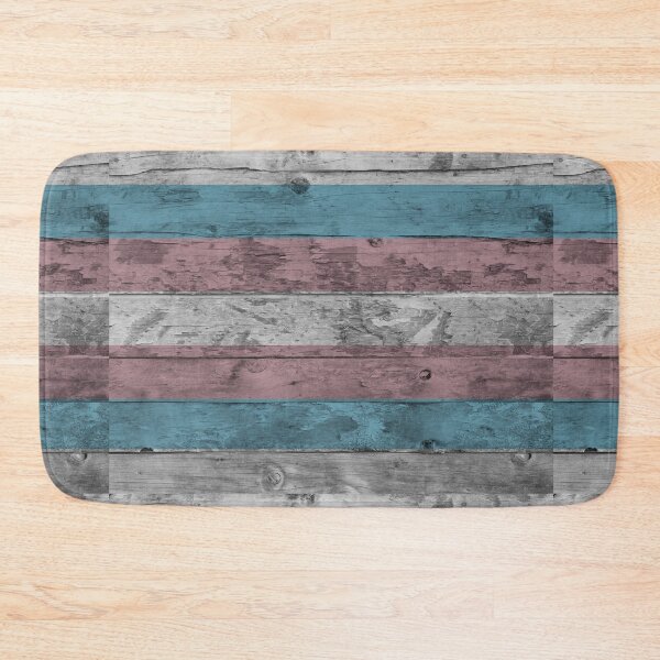 Item preview, Trans Pride Rainbow Flag Distressed Wood Grain  designed and sold by TackyTime.
