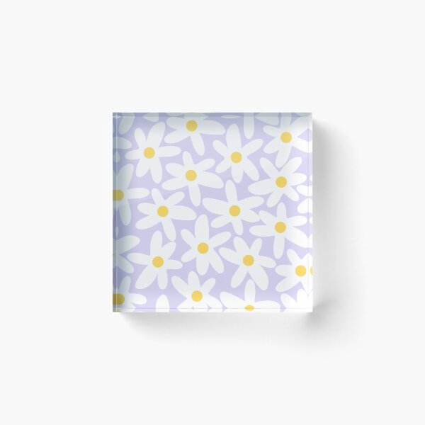 Item preview, Floral Daisy Time Pattern in Lavender Pastel Purple designed and sold by kierkegaard.