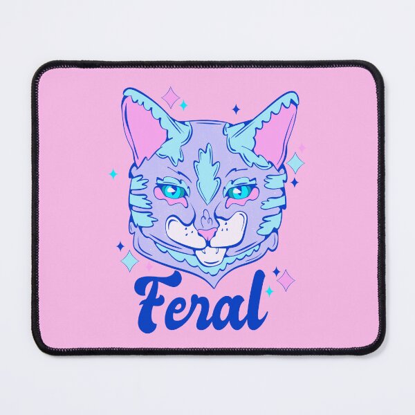 Item preview, feral cat - pastel feisty feral cat art designed and sold by crestfallenmermaid.