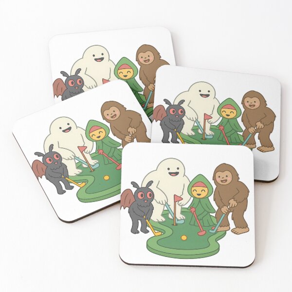 Item preview, Cryptid Mini Golf Squad – Cute Paranormal Friends Playing Golf designed and sold by designsbyhw.