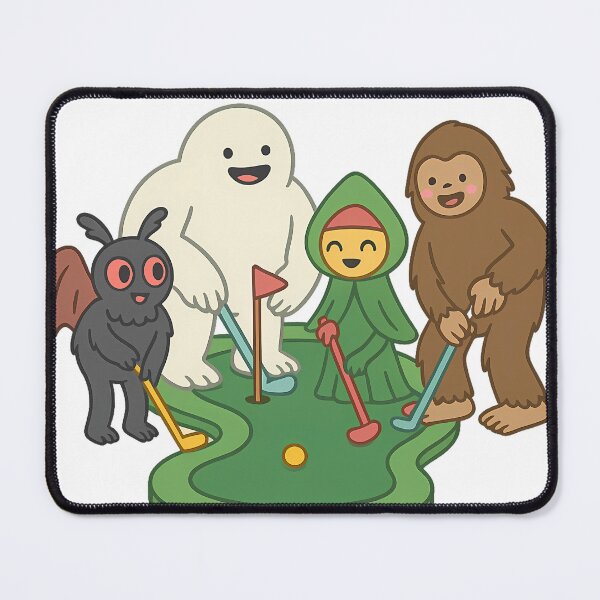 Item preview, Cryptid Mini Golf Squad – Cute Paranormal Friends Playing Golf designed and sold by designsbyhw.