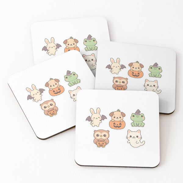 Item preview, Cute Halloween Animal Sticker Set designed and sold by SassyArtistry.