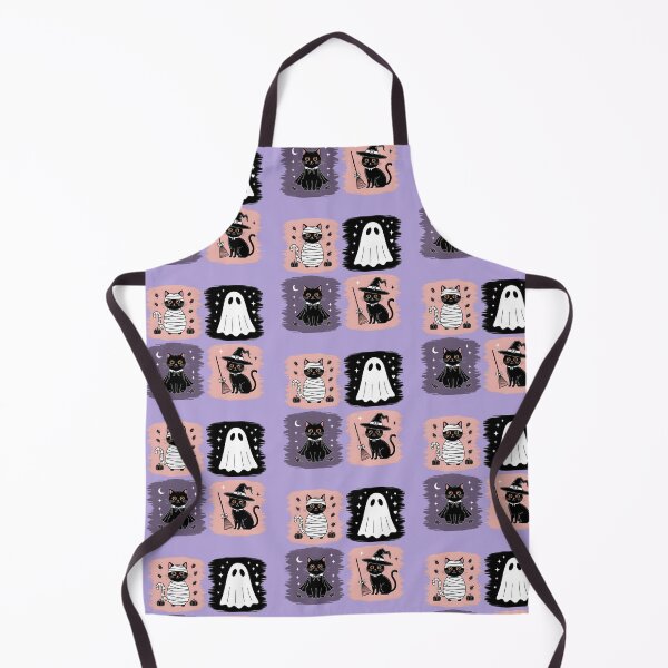 Item preview, Black Cat Halloween Quartet – Ghost, Vampire, Witch & Mummy designed and sold by MvuuStudio.