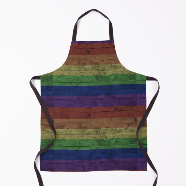 Aperçu de l'œuvre Drapeau arc-en-ciel de la fierté gaie, grain de bois vieilli créée et vendue par TackyTime.