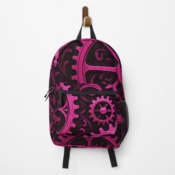 Item preview, Steampunk Hot Pink Gear Mechanism Pattern designed and sold by SassyArtistry.