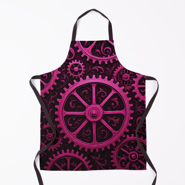 Item preview, Steampunk Hot Pink Gear Mechanism Pattern designed and sold by SassyArtistry.