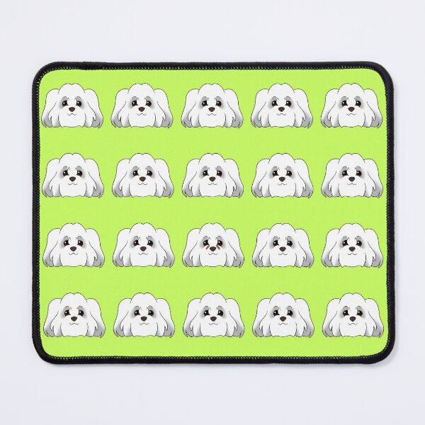 Item preview, Coton de Tulear Pattern Lime Background designed and sold by OliRoseArt.