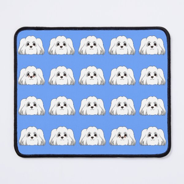 Item preview, Coton de Tulear Pattern Blue Background designed and sold by OliRoseArt.