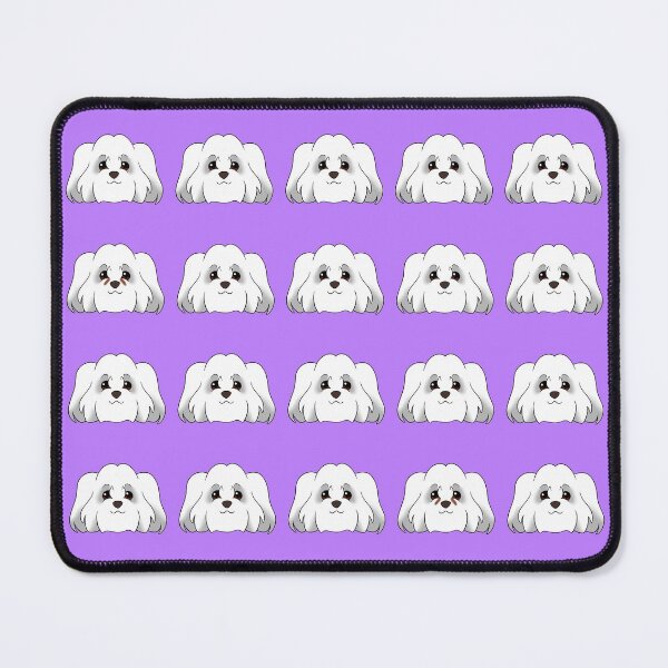 Item preview, Coton de Tulear Pattern Purple Background designed and sold by OliRoseArt.