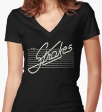 THE STROKES Women's Fitted V-Neck T-Shirt