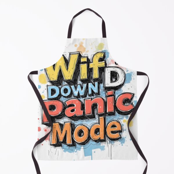 Item preview, Wifi Down = Panic Mode | Funny Internet Meme designed and sold by LR Vibe Studio.