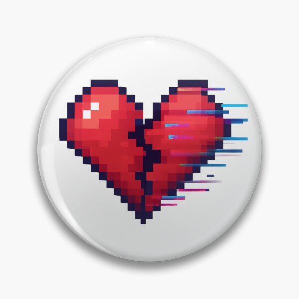 Item preview, Broken Heart Pixel Art – Retro Sad Aesthetic designed and sold by RespawnHeart.