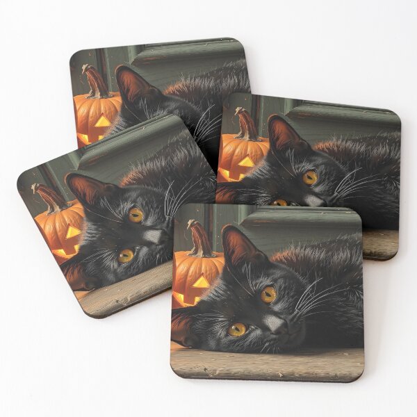 Item preview, Midnight, The Halloween Cat designed and sold by ACuriousshoppe.