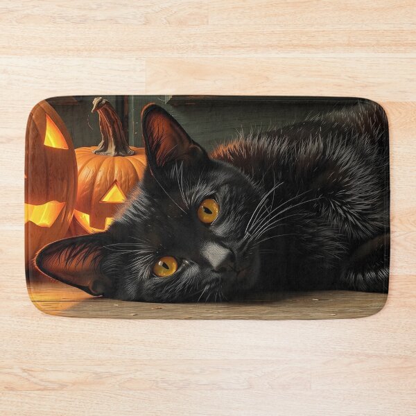 Item preview, Midnight, The Halloween Cat designed and sold by ACuriousshoppe.