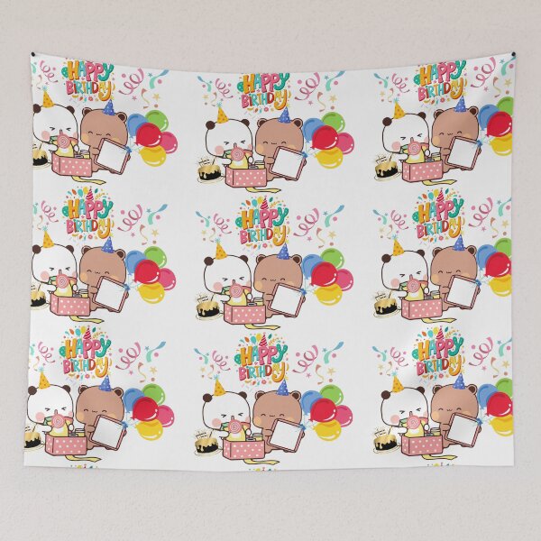 Item preview, Happy Birthday Cute DuDu Bear and BuBu Panda Are Celebrating 2026 designed and sold by DaresToDream.