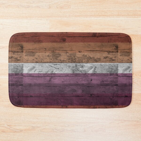 Item preview, Lesbian Pride Rainbow Flag Distressed Wood Grain  designed and sold by TackyTime.