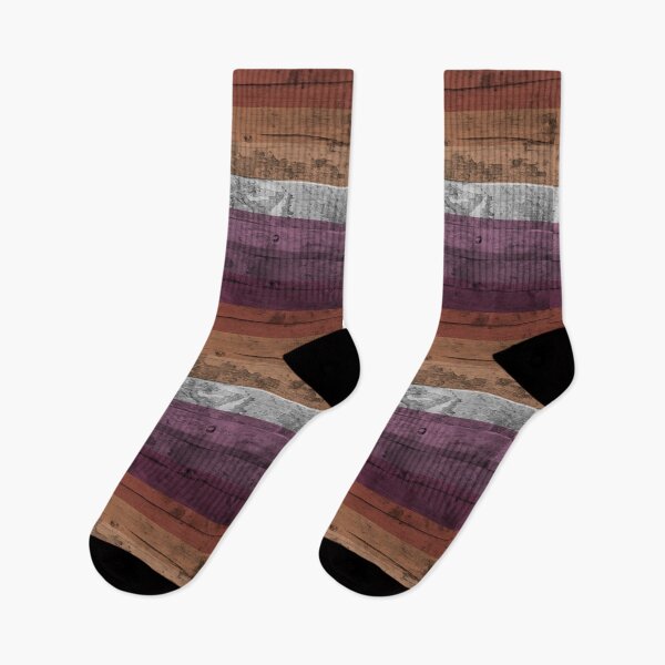 Item preview, Lesbian Pride Rainbow Flag Distressed Wood Grain  designed and sold by TackyTime.
