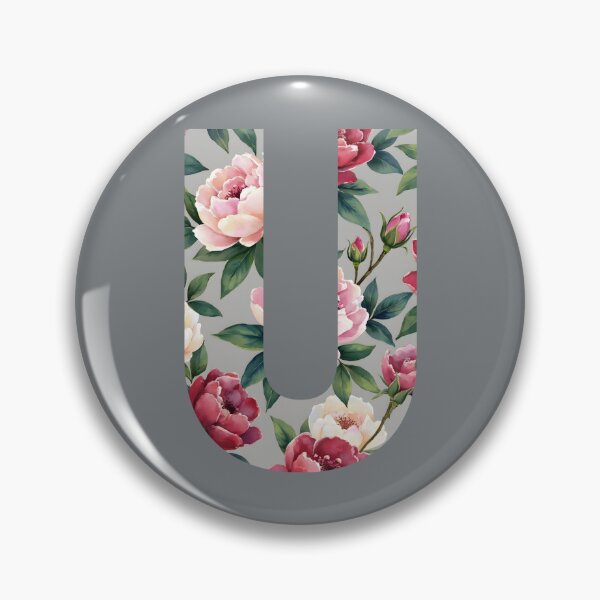 Item preview, Vintage Floral Letter U Monogram designed and sold by rustyroofco.