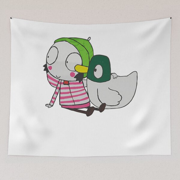 Item preview, Her Cute Girl Cartoon Friend Vintage Little Pet Duck and designed and sold by WittEstella86.
